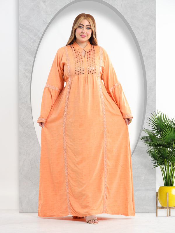 عبايه كتان تركي Cod-T124